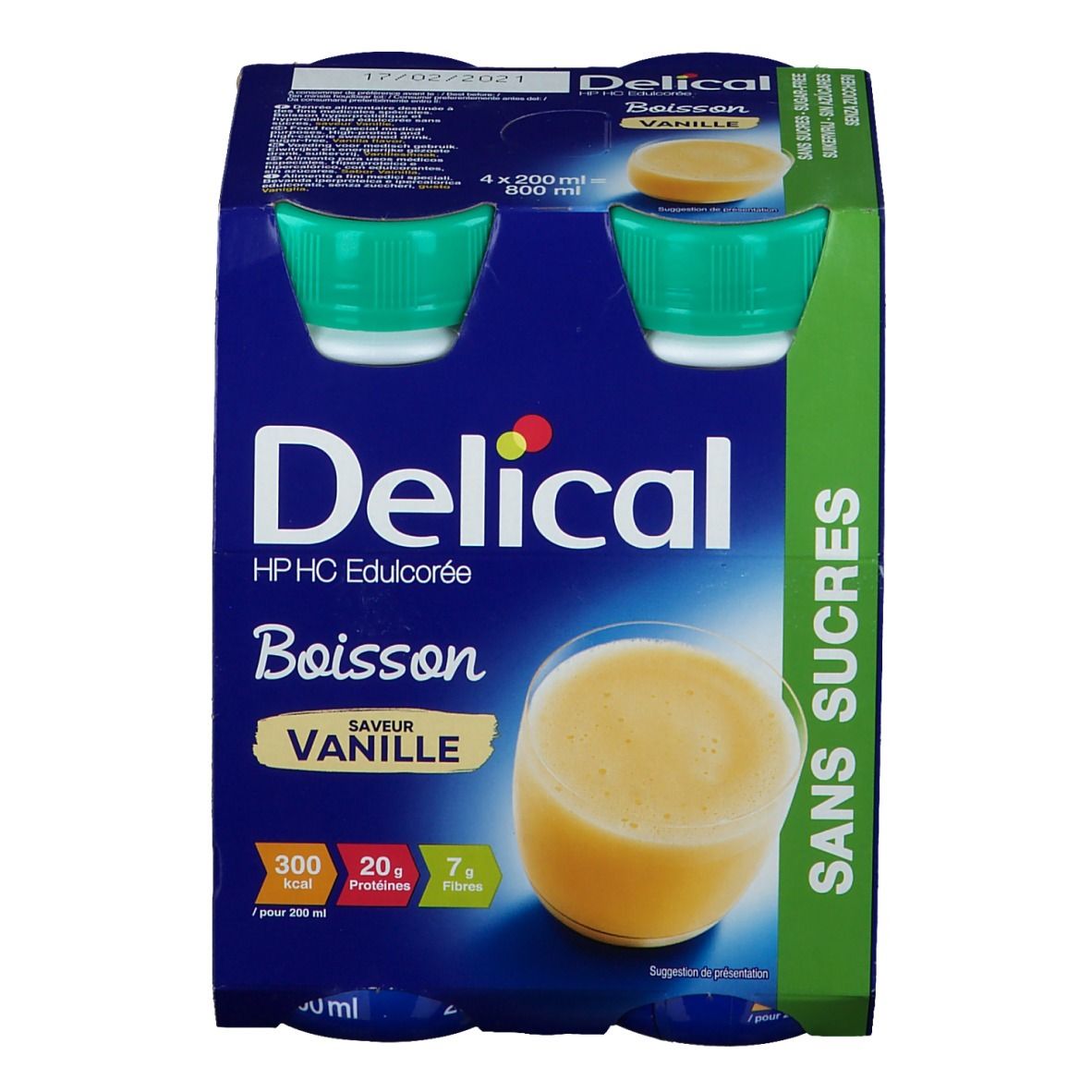 Delical Boisson au Lait hp-hc Vanille Sans Sucre