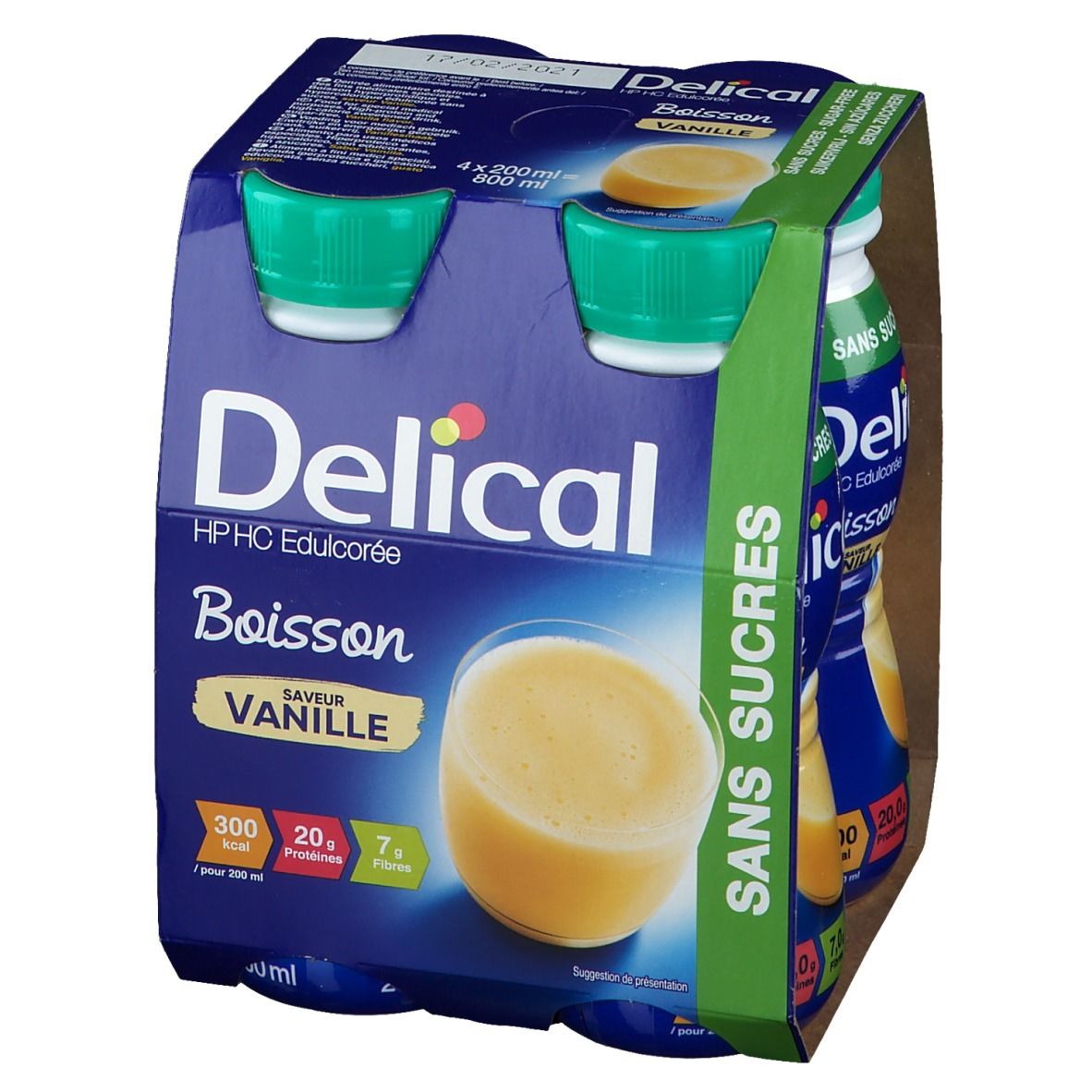 Delical Boisson au Lait hp-hc Vanille Sans Sucre