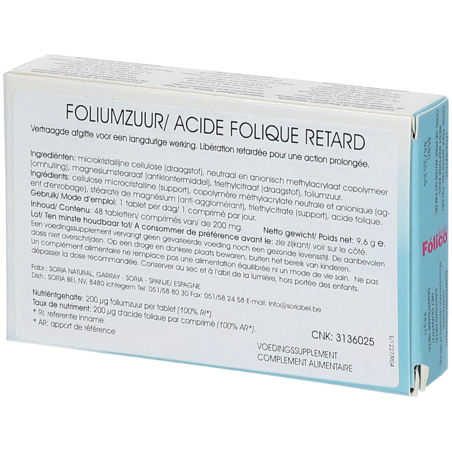 Soria Natural Foliumzuur Retard