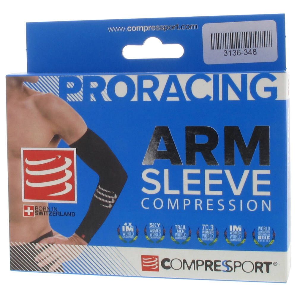 Compressport Proracing Manches Noir Taille 2