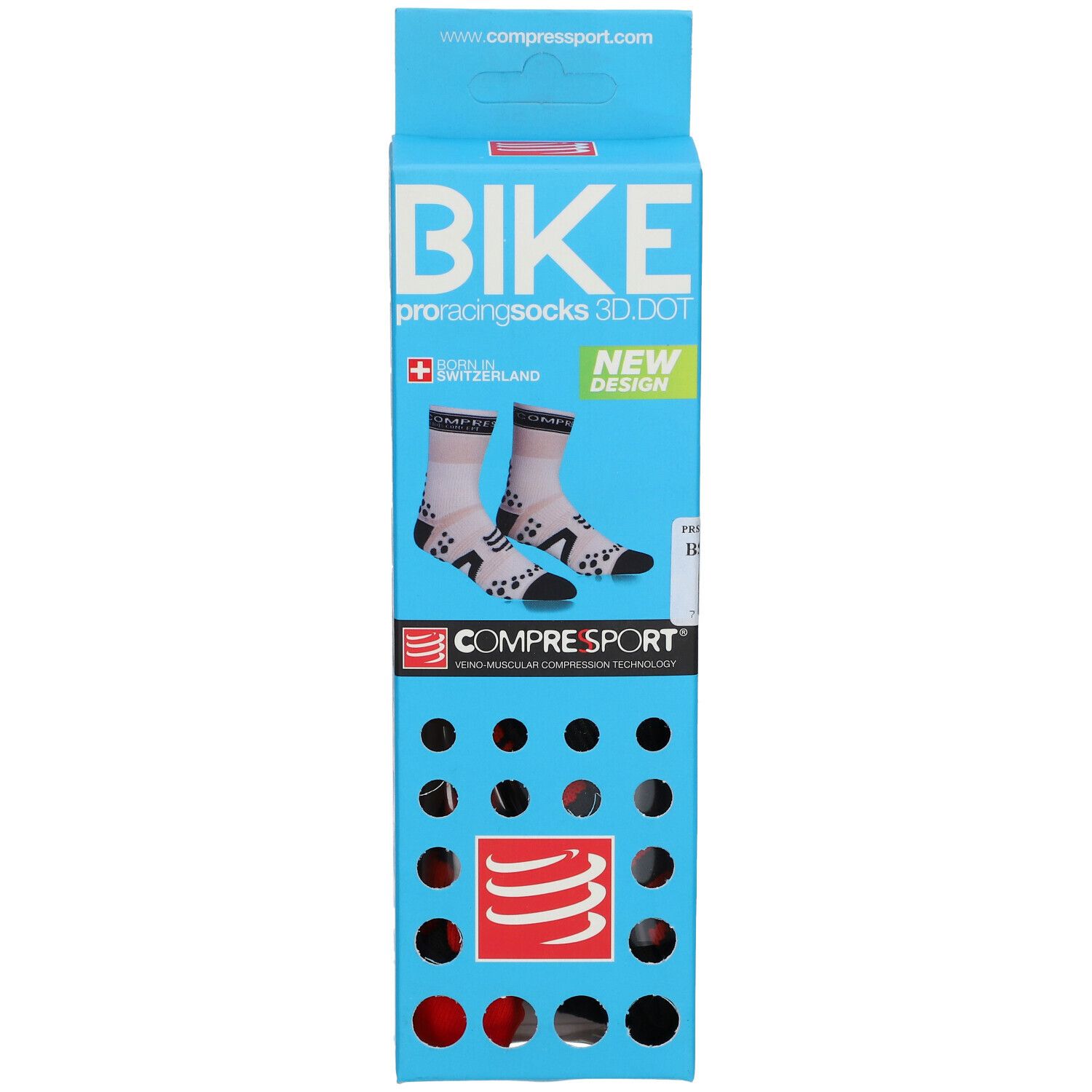 Compressport Proracing Chaussettes Bicyclette BL/RE Taille 2