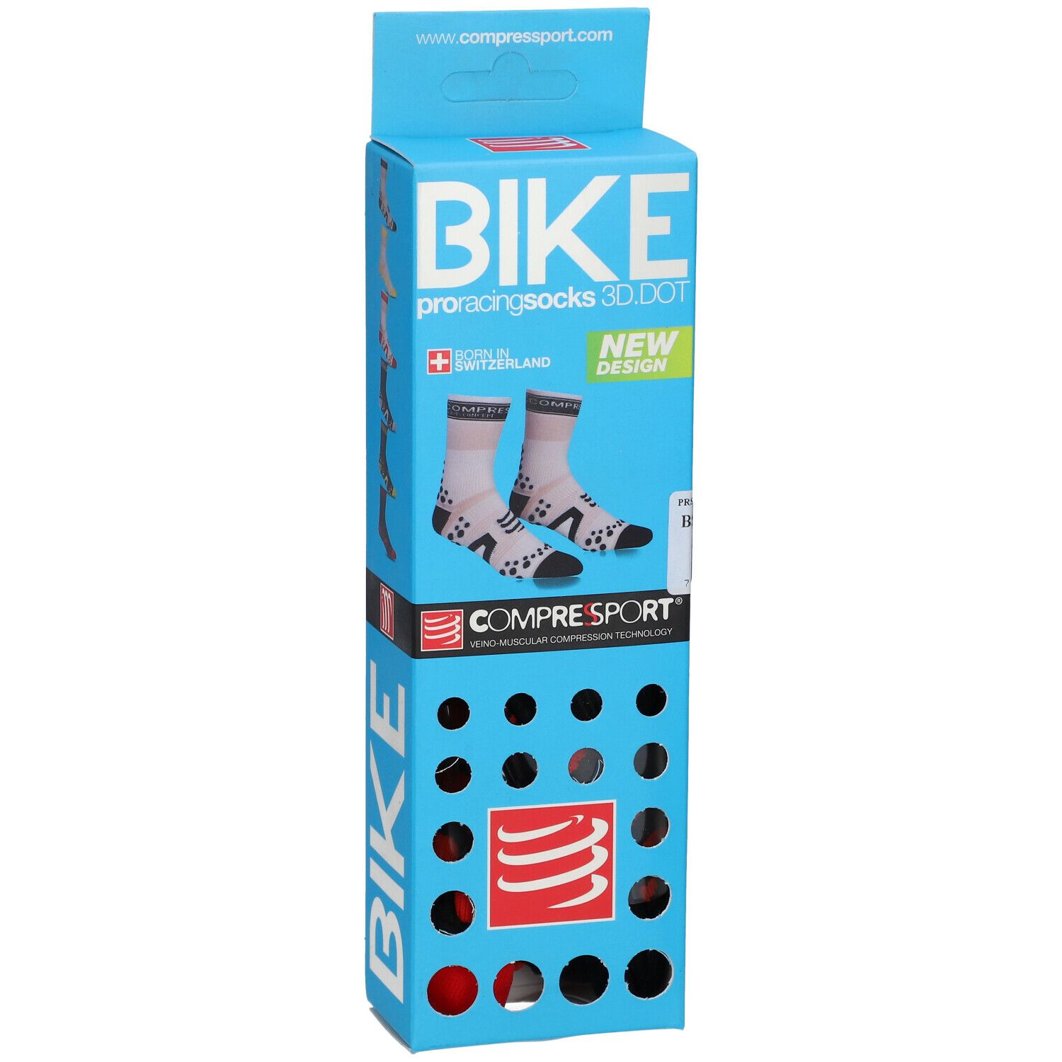 Compressport Proracing Chaussettes Bicyclette BL/RE Taille 2