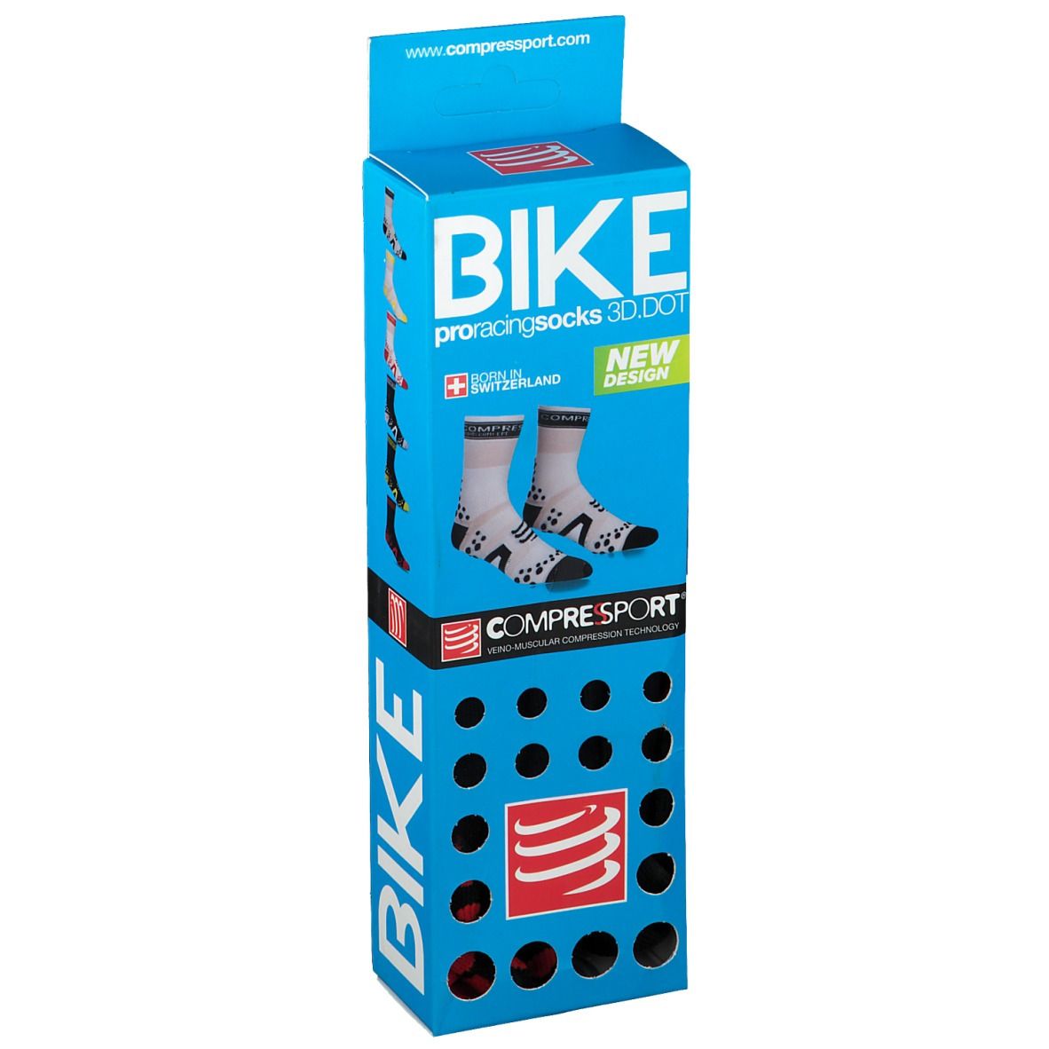 Compressport Proracing Chaussettes Bicyclette BL/RE Taille 5