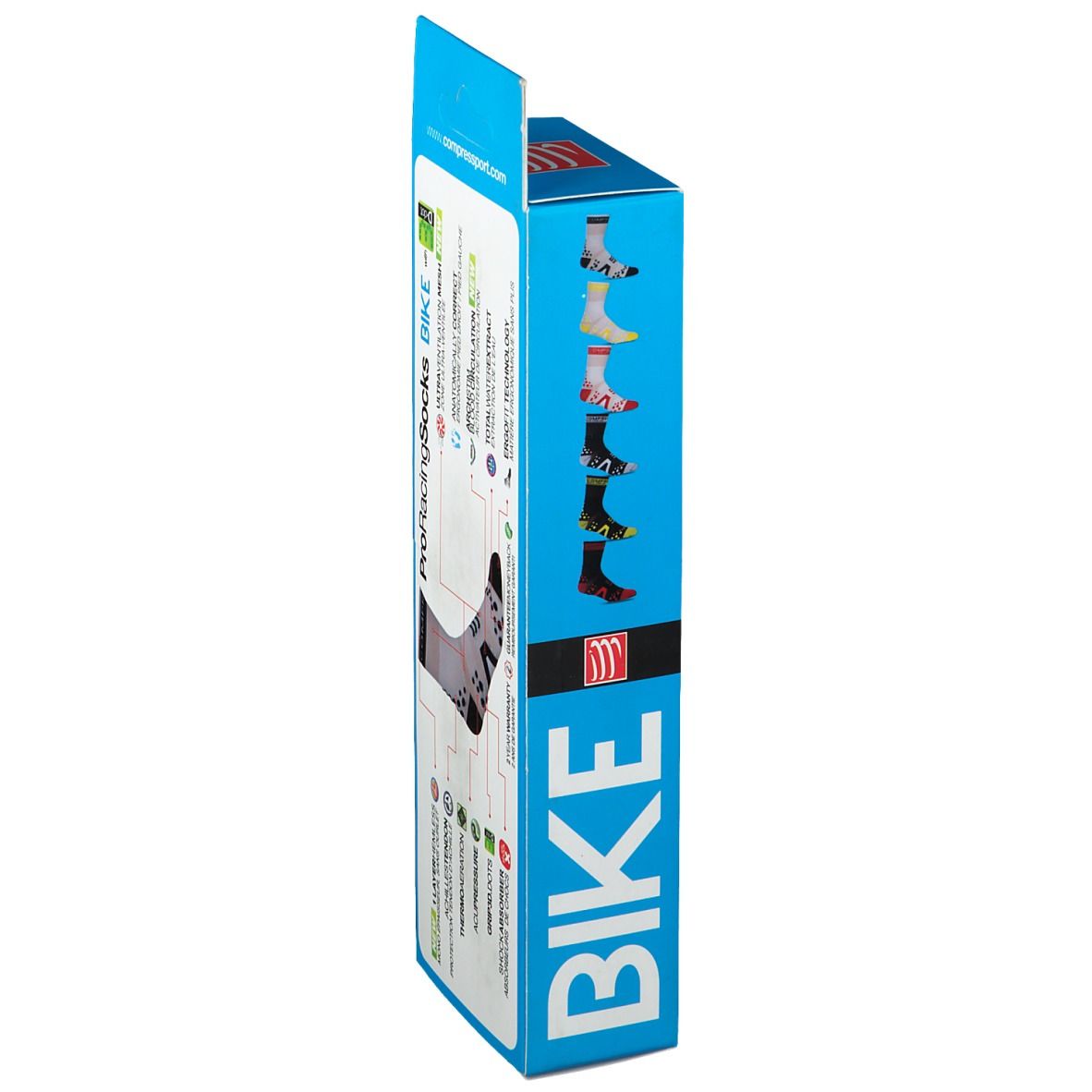 Compressport Proracing Chaussettes Bicyclette BL/RE Taille 5