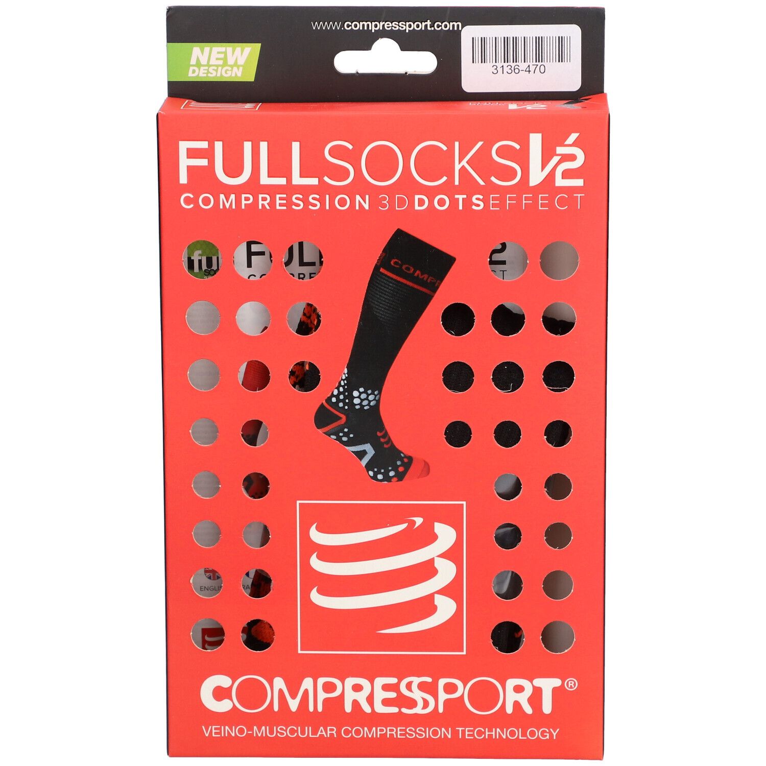 Compressport Sokken Zwart Maat 2L