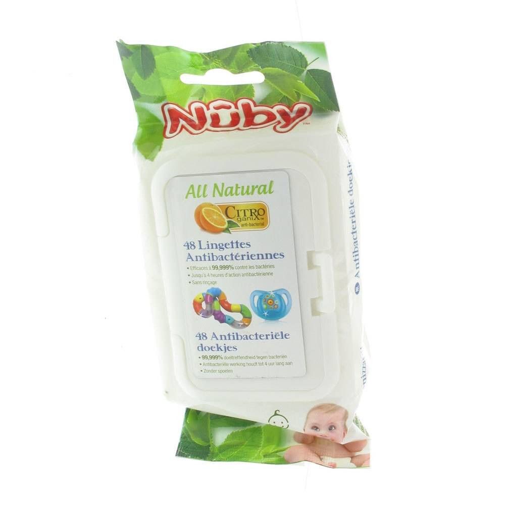 Nuby Citroganix Antibactérien Lingettes Pour La Sucette