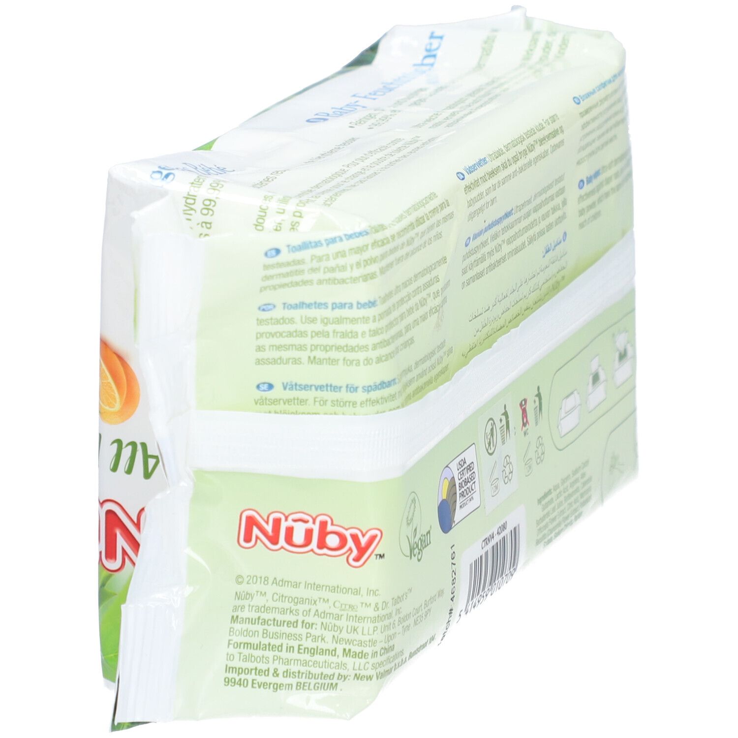 NÛBY Citroganix Lingettes bébé
