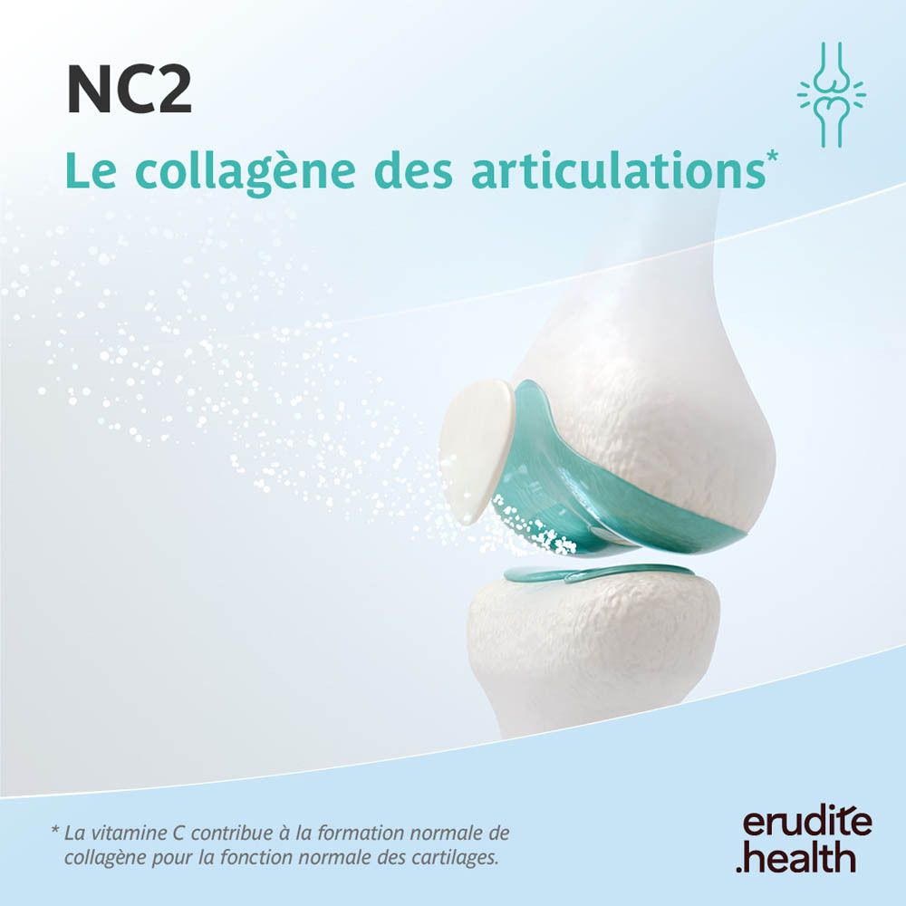 Boîte NC2 Cartilage 30 gélules, Collagène natif II et Vitamine C.