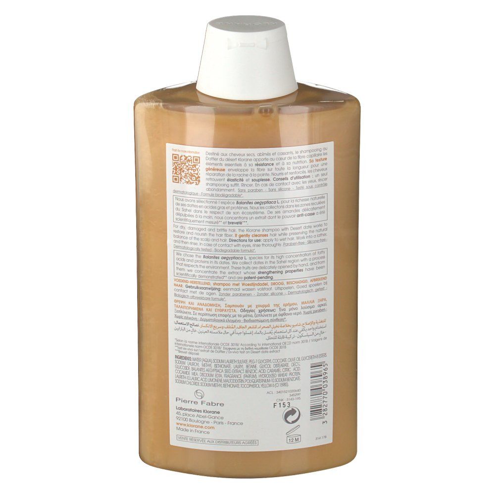 Klorane Shampooing au Dattier du Désert