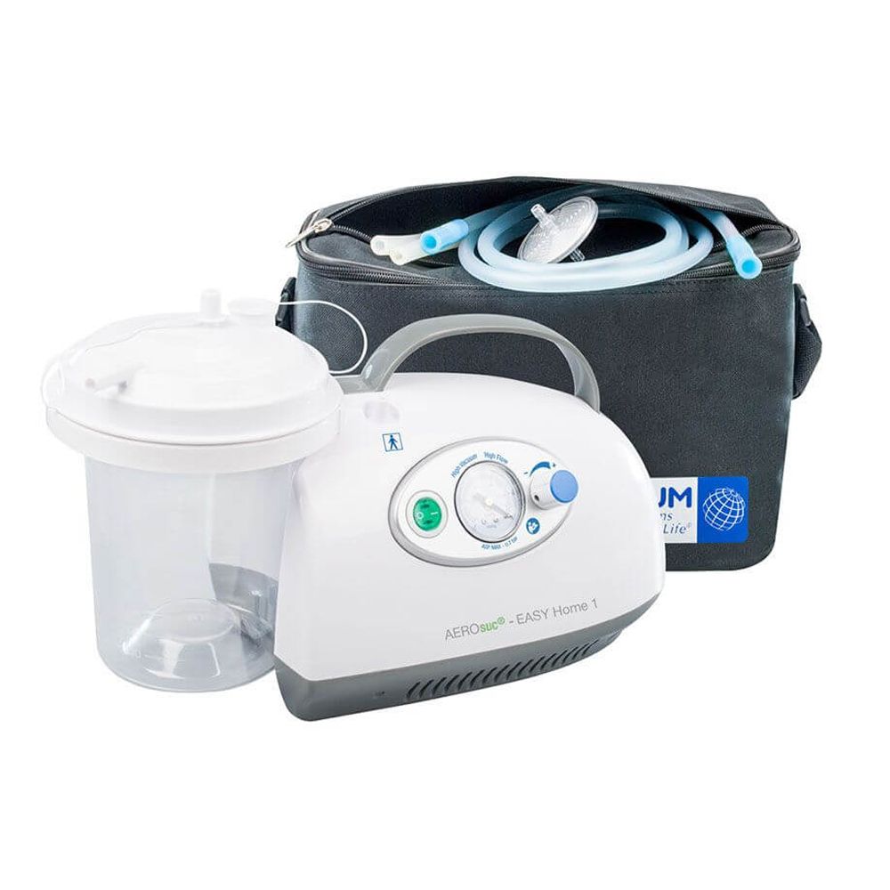 Elektrische afzuigpomp met reservoir en accessoires. Draagtas. HUM AEROsuc EASY Home 1.