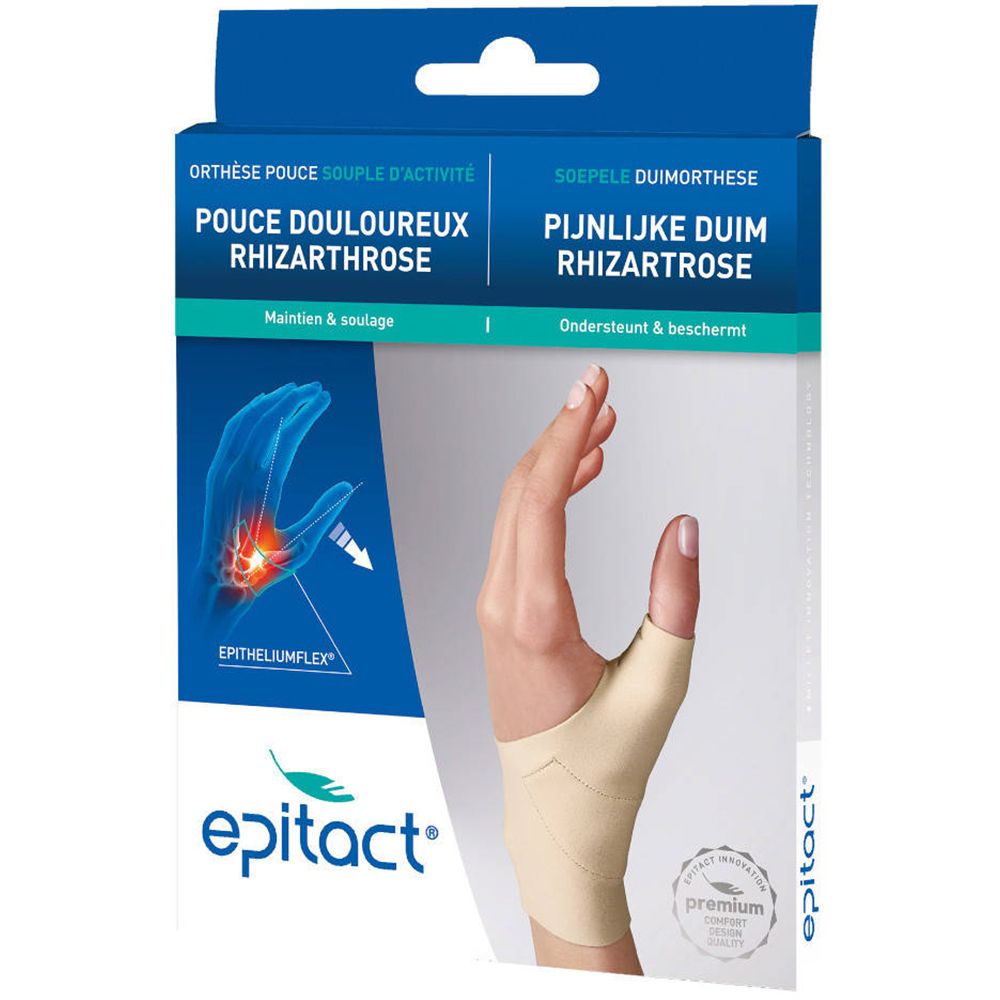 Epitact® Orthèse Pouce Souple d'Activité Pouce Douloureux - Rhizarthrose Gauche Medium