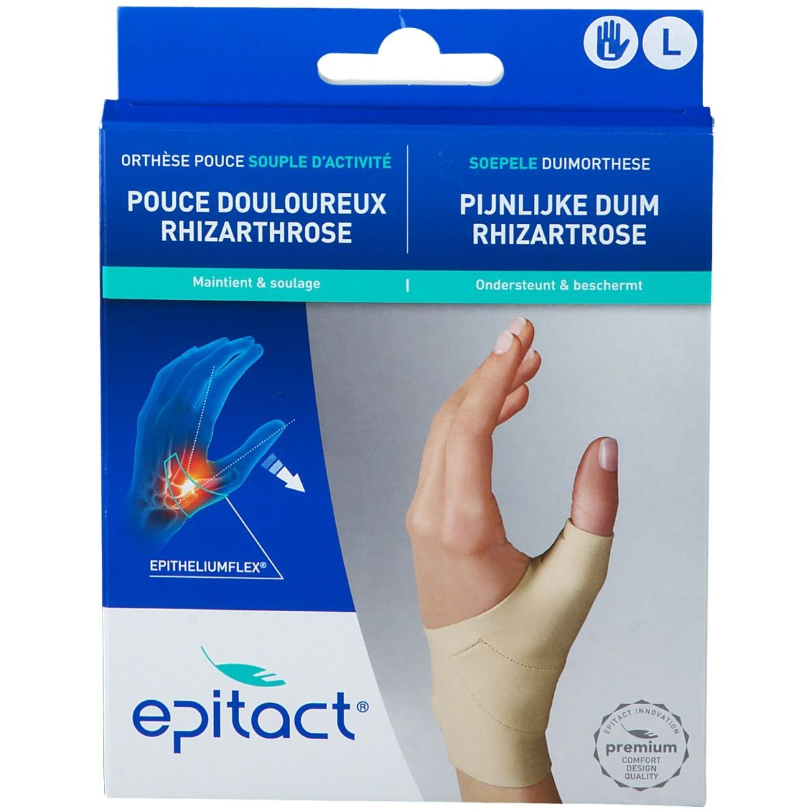 Epitact® Soepele Duimorthese Pijnlijke Duim - Rhizartrose Links Large 1 ...