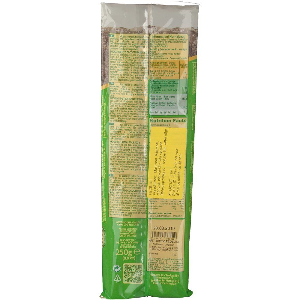 Farabella Fedelini Glutenvrije Pasta
