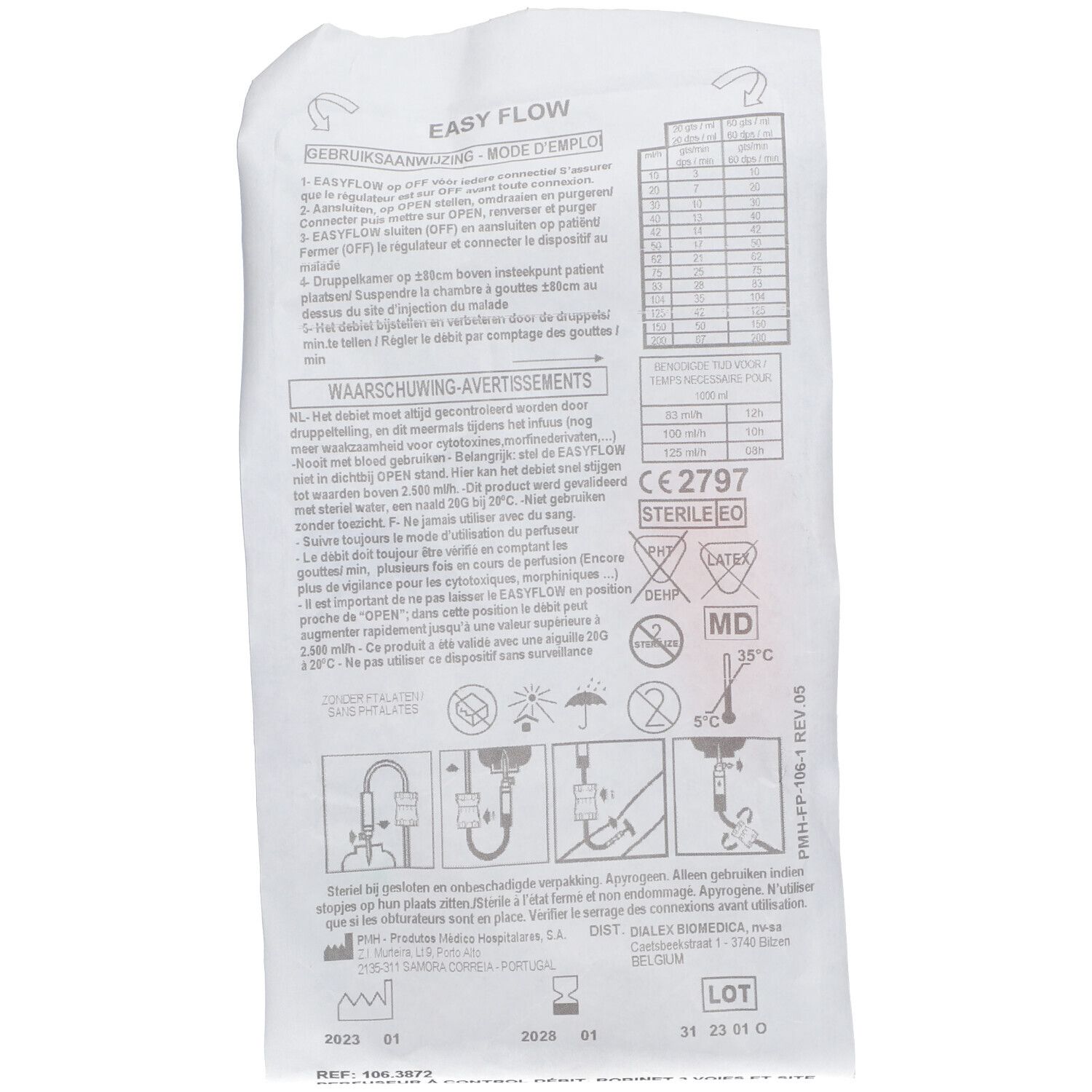 Dialex Set à Perfusion avec Régulateur de Débit 225cm 110.1550