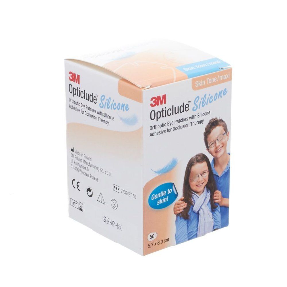 Opticlude siliconen orthoptisch pleister Maxi 5,7 cm x 8 cm 2739ST50