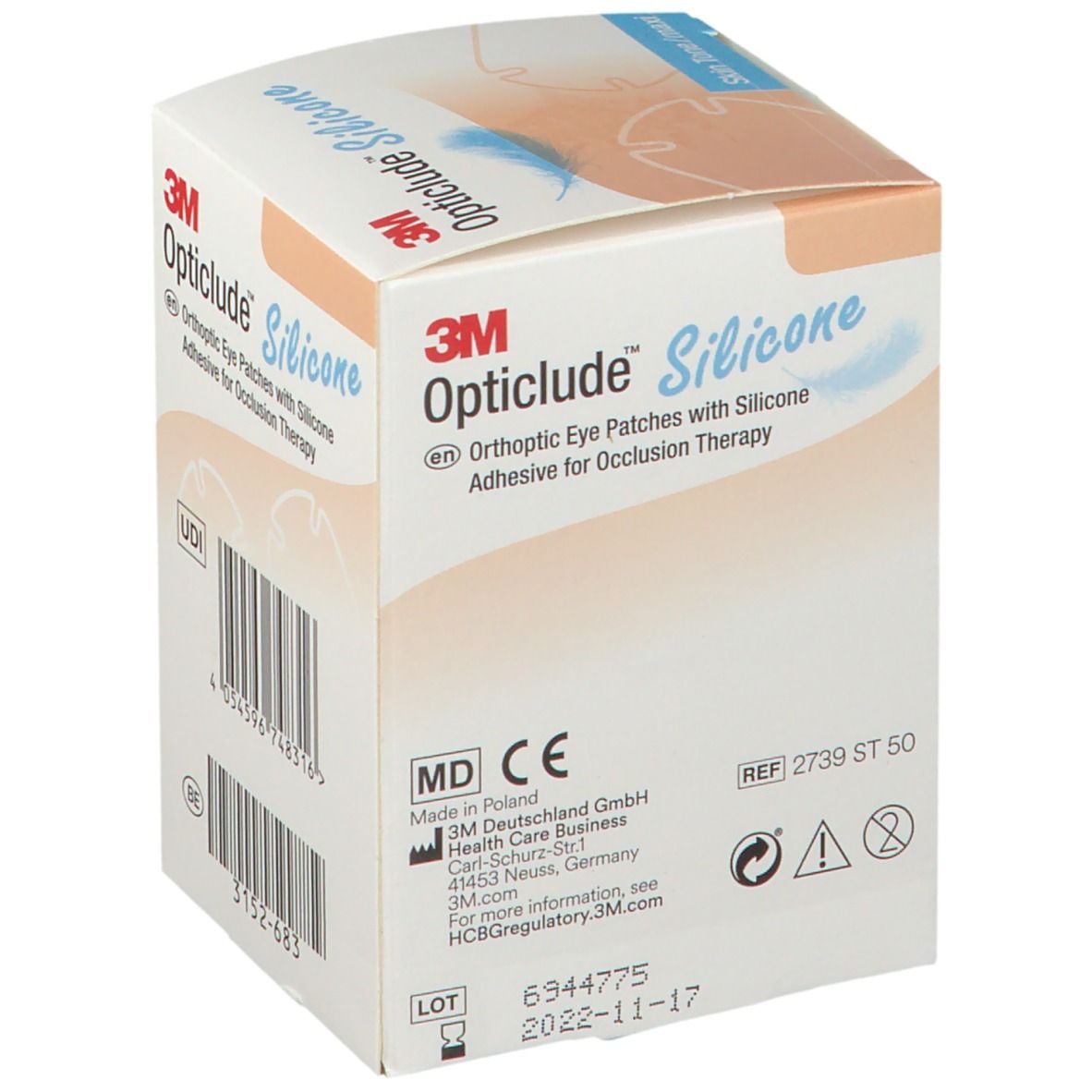 Opticlude Silicone Pansement Orthoptique Maxi 5,7cm x 8cm 2739ST50