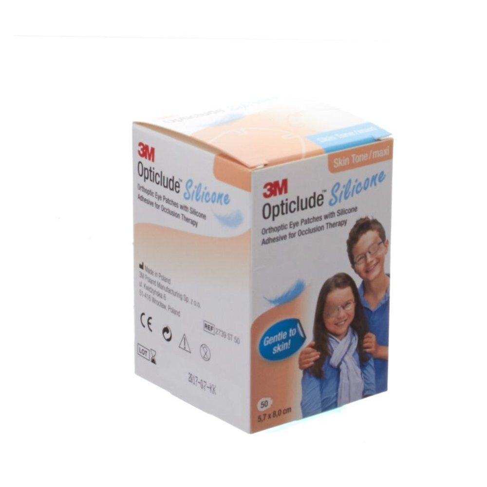Opticlude siliconen orthoptisch pleister Maxi 5,7 cm x 8 cm 2739ST50