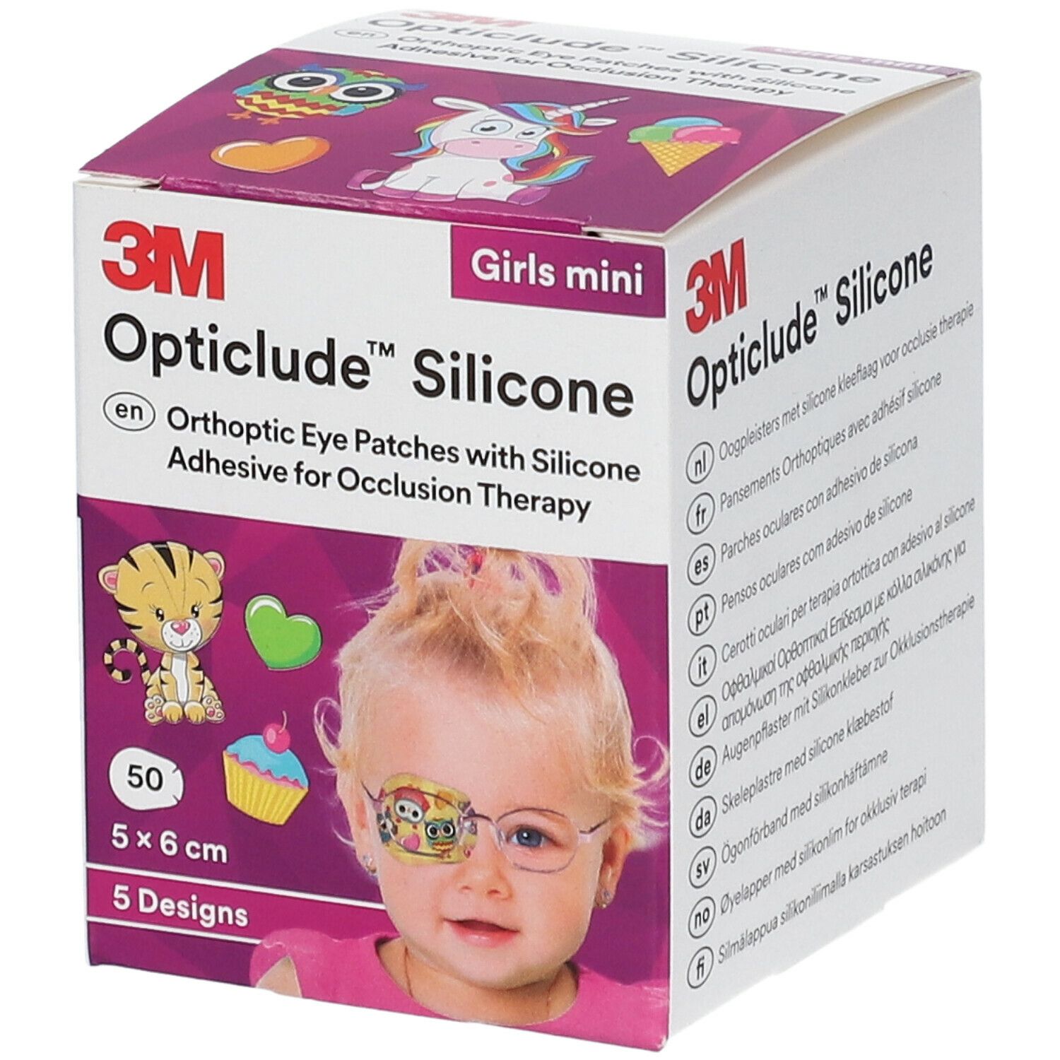 Opticlude Silicone Oogpleister Mini Girls 5cm x 6cm 2737PB50