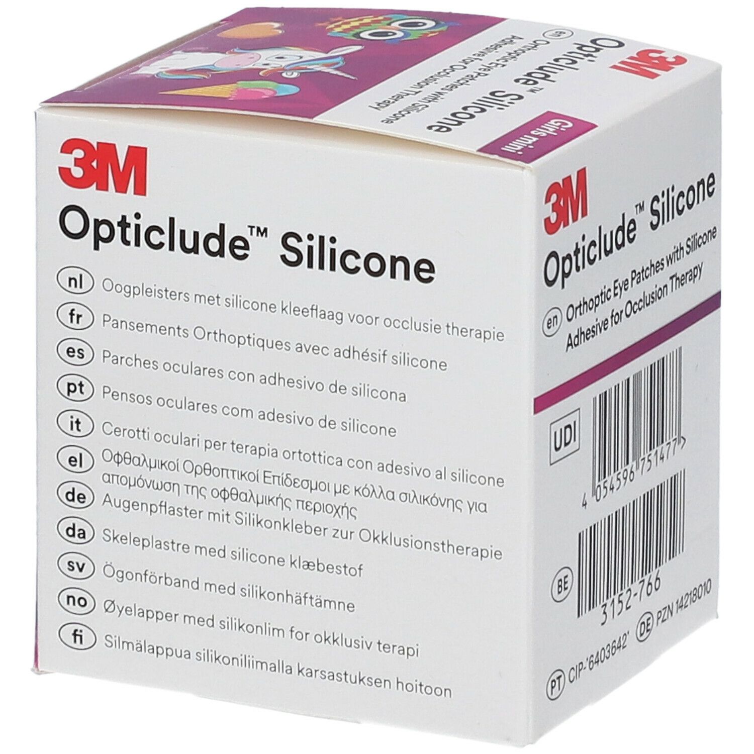 Opticlude Silicone Pansement Orthoptique Mini Girls 5cm x 6cm 2737PB50