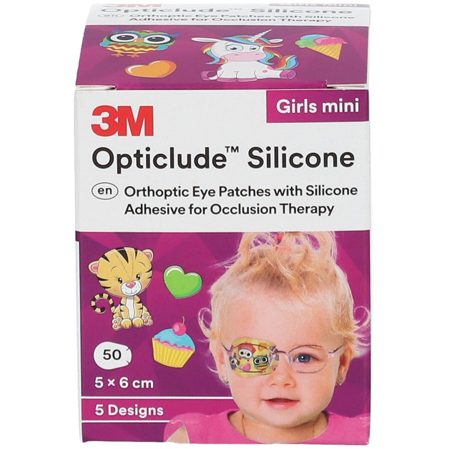 Opticlude Silicone Oogpleister Mini Girls 5cm x 6cm 2737PB50