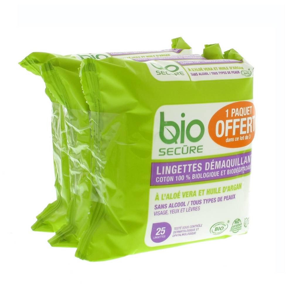 Bio Secure Lingettes Nettoyantes 2+1 GRATUIT