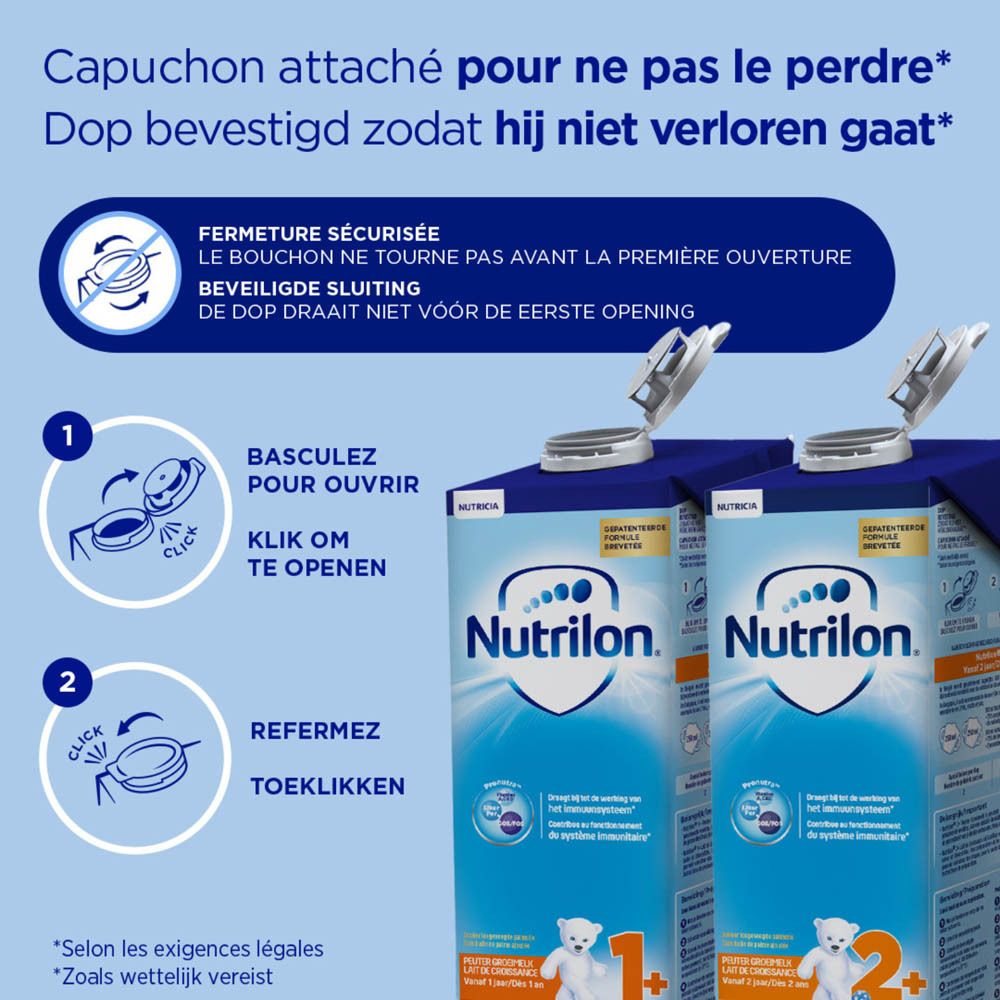 Nutrilon 1+ Lait De Croissance liquide Enfants dès 1 an bouteille 1L