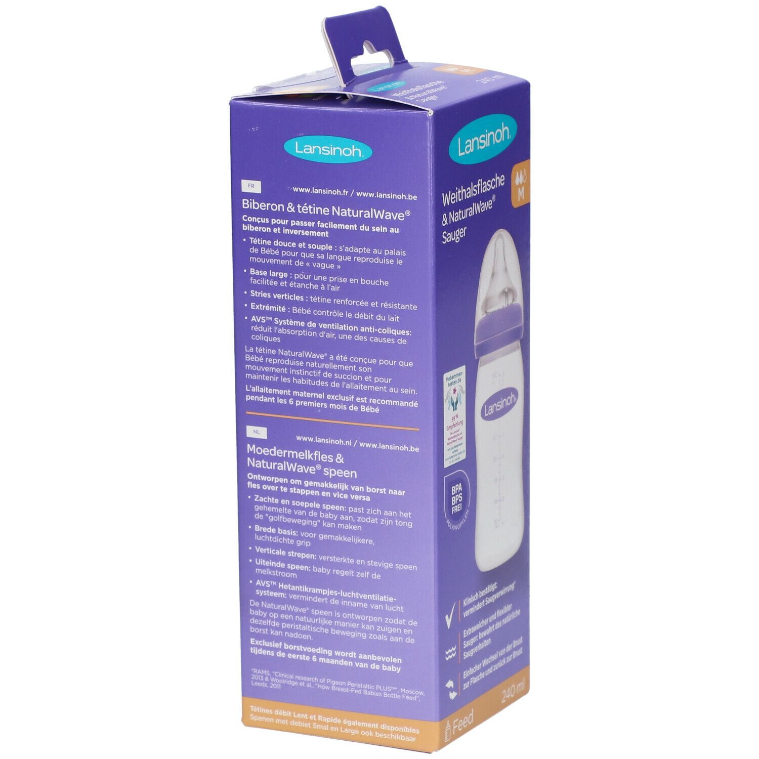 Lansinoh Biberon + Tetine Natural Wave