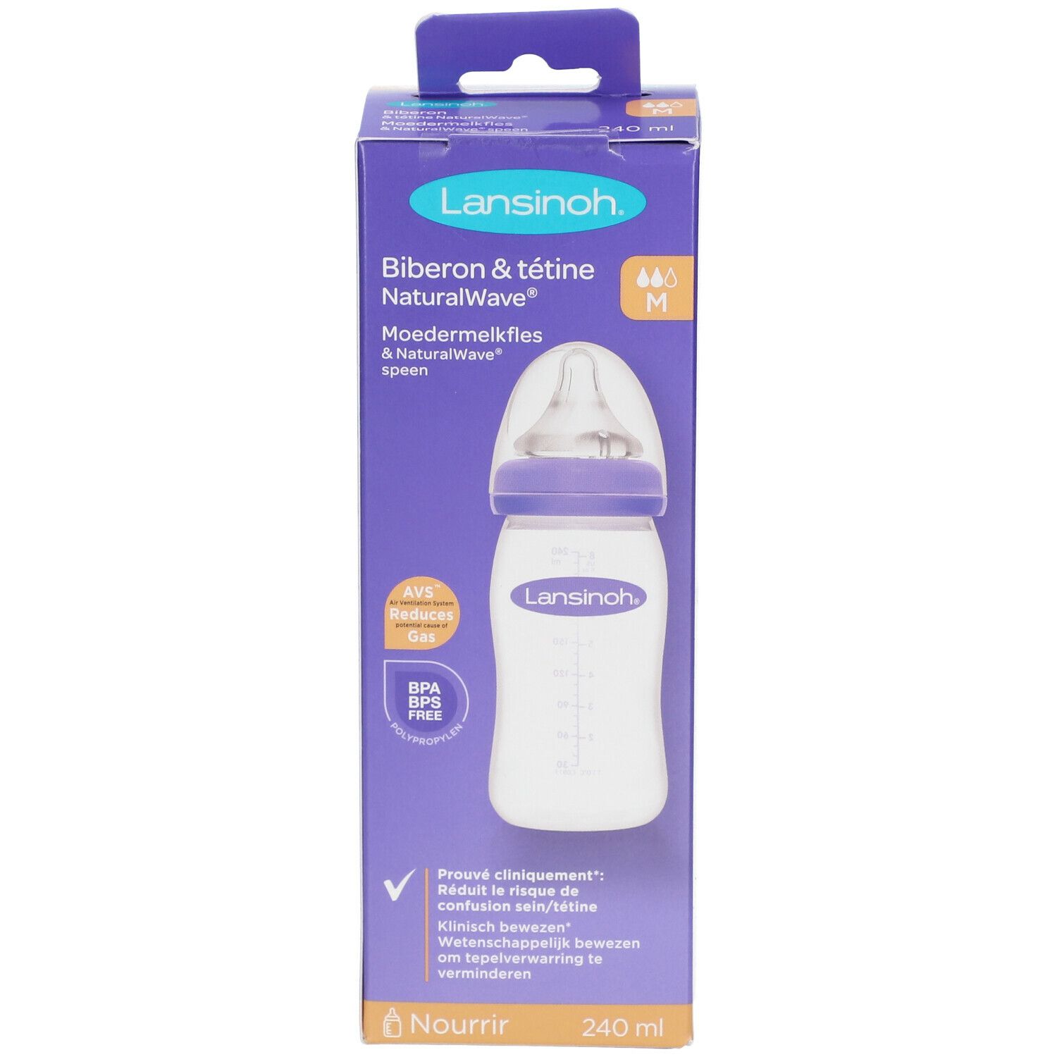 Lansinoh Biberon + Tetine Natural Wave
