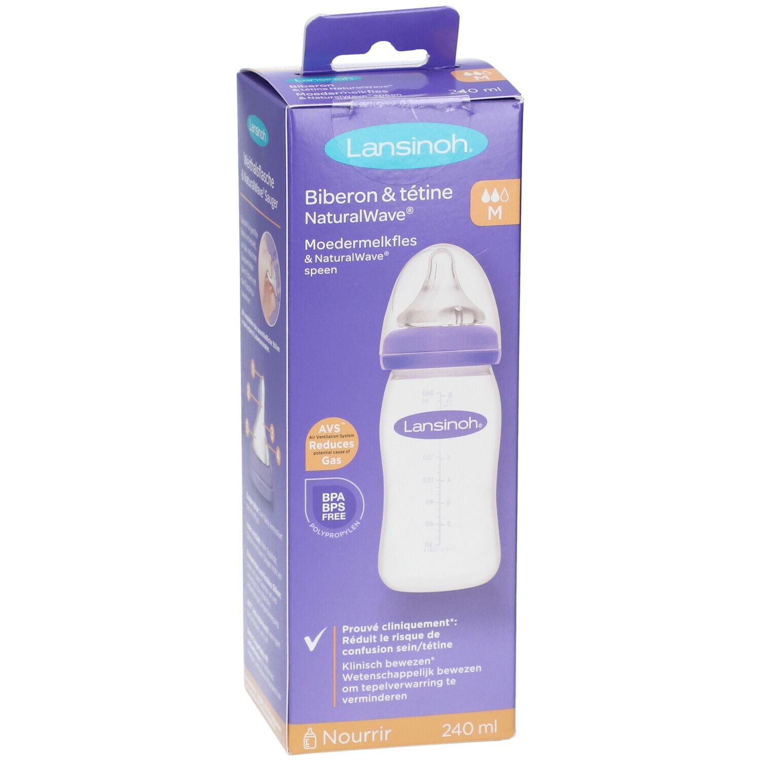 Lansinoh Biberon + Tetine Natural Wave