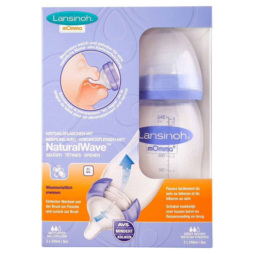 Lansinoh Zuigfles + Speen Natural Wave