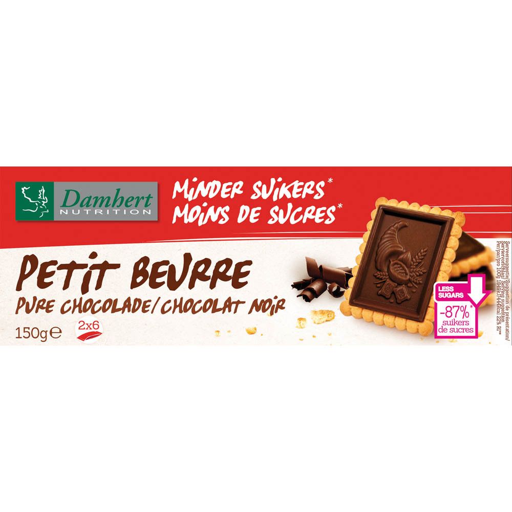 Damhert Petit Beurre Fondant Chocolade Zonder Suiker