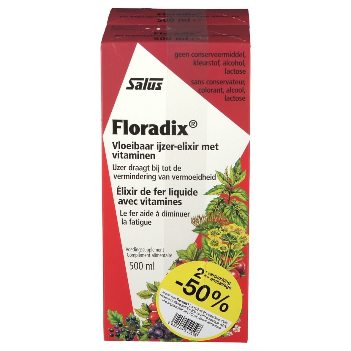 Salus Floradix IJzer-Elixir DUO Verlaagde Prijs