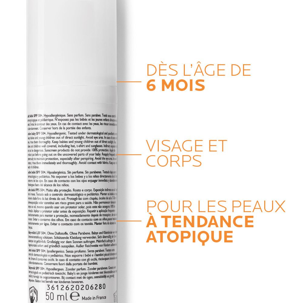 La Roche-Posay Anthélios 50+ Lait Solaire pour Bébés