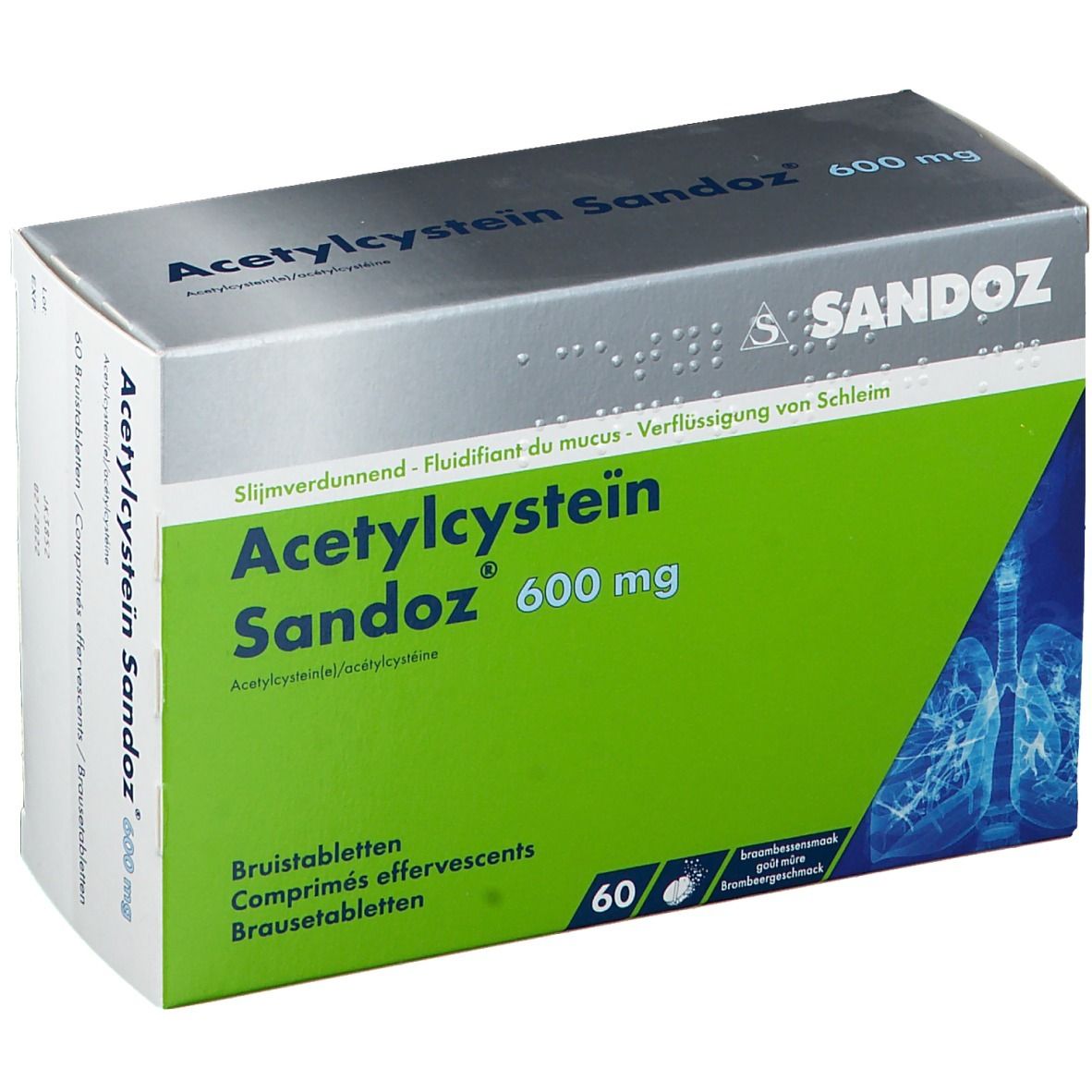 Acétylcystéine Sandoz 600mg Sachet