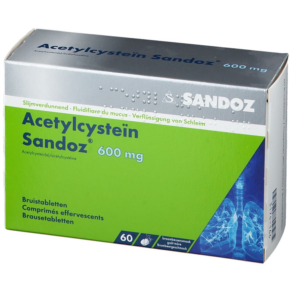 Acétylcystéine Sandoz 600mg Sachet