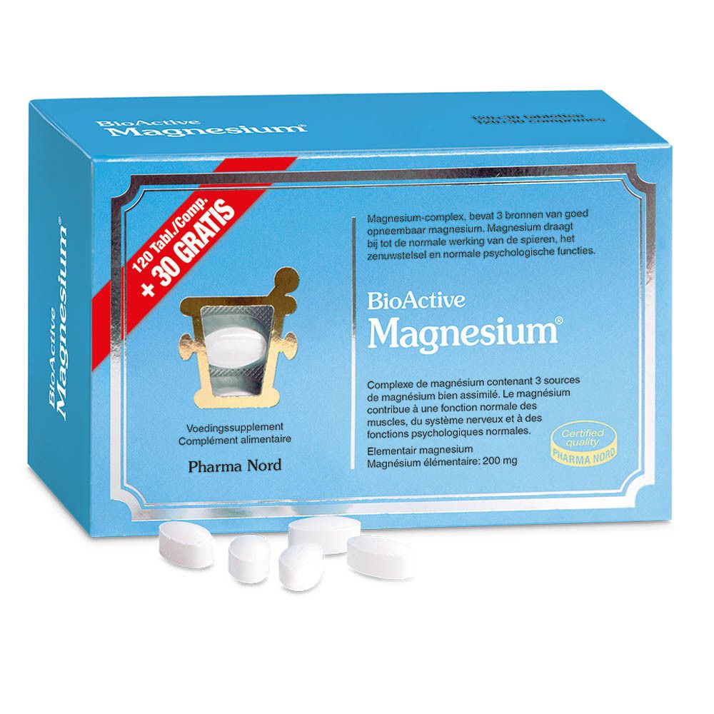 Pharma Nord BioActive Magnesium 120 + 30 comprimés GRATUITS | magnésium | Énergie + Fonction musculaire