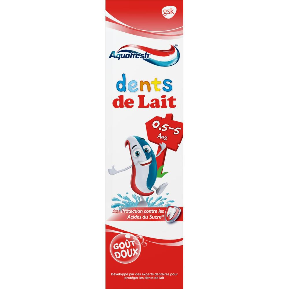 Aquafresh Tandpasta Melktanden Kinderen +0,5-5 jaar cariës bescherming
