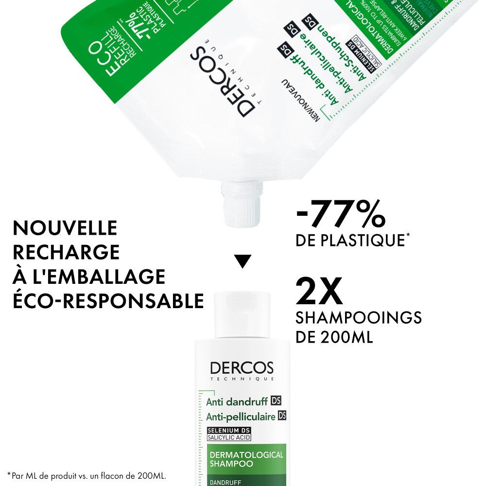 Vichy Dercos Anti-Pelliculaire DS Shampooing Traitant Cheveux Normaux à Gras