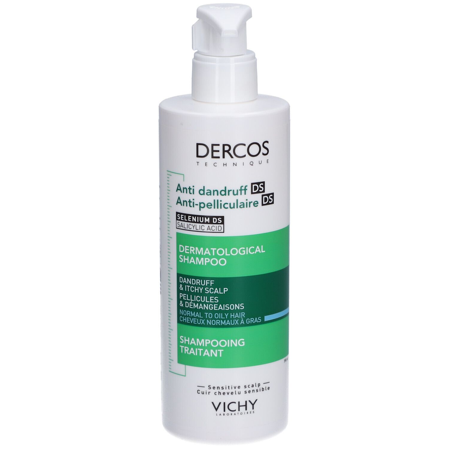 Vichy Dercos Anti-Pelliculaire DS Shampooing Traitant Cheveux Normaux à Gras