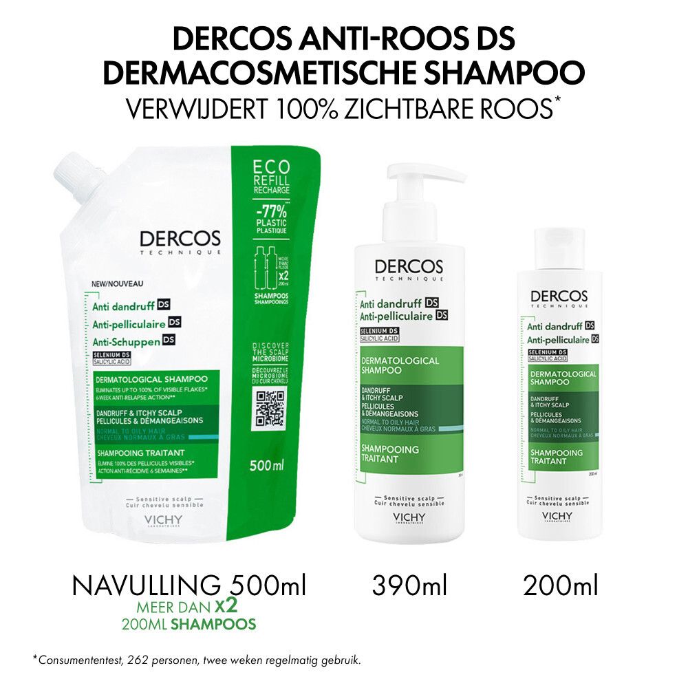 Vichy Dercos Anti Dandruff DS Dermatological Shampoo Normal to Oily Hair