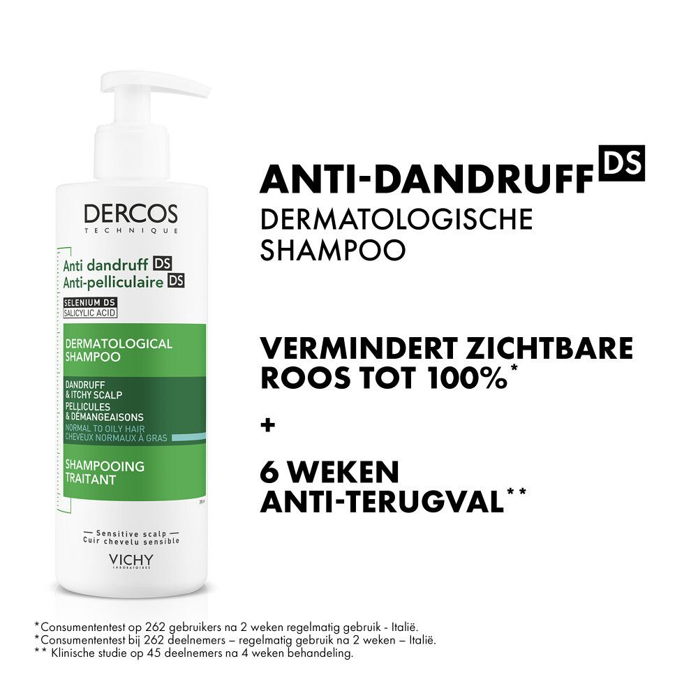 Vichy Dercos Anti Dandruff DS Dermatological Shampoo Normal to Oily Hair