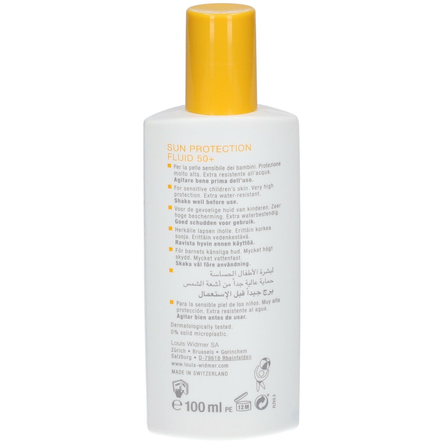 Louis Widmer Kids Sun Protection Fluid SPF50+ Sans Parfum