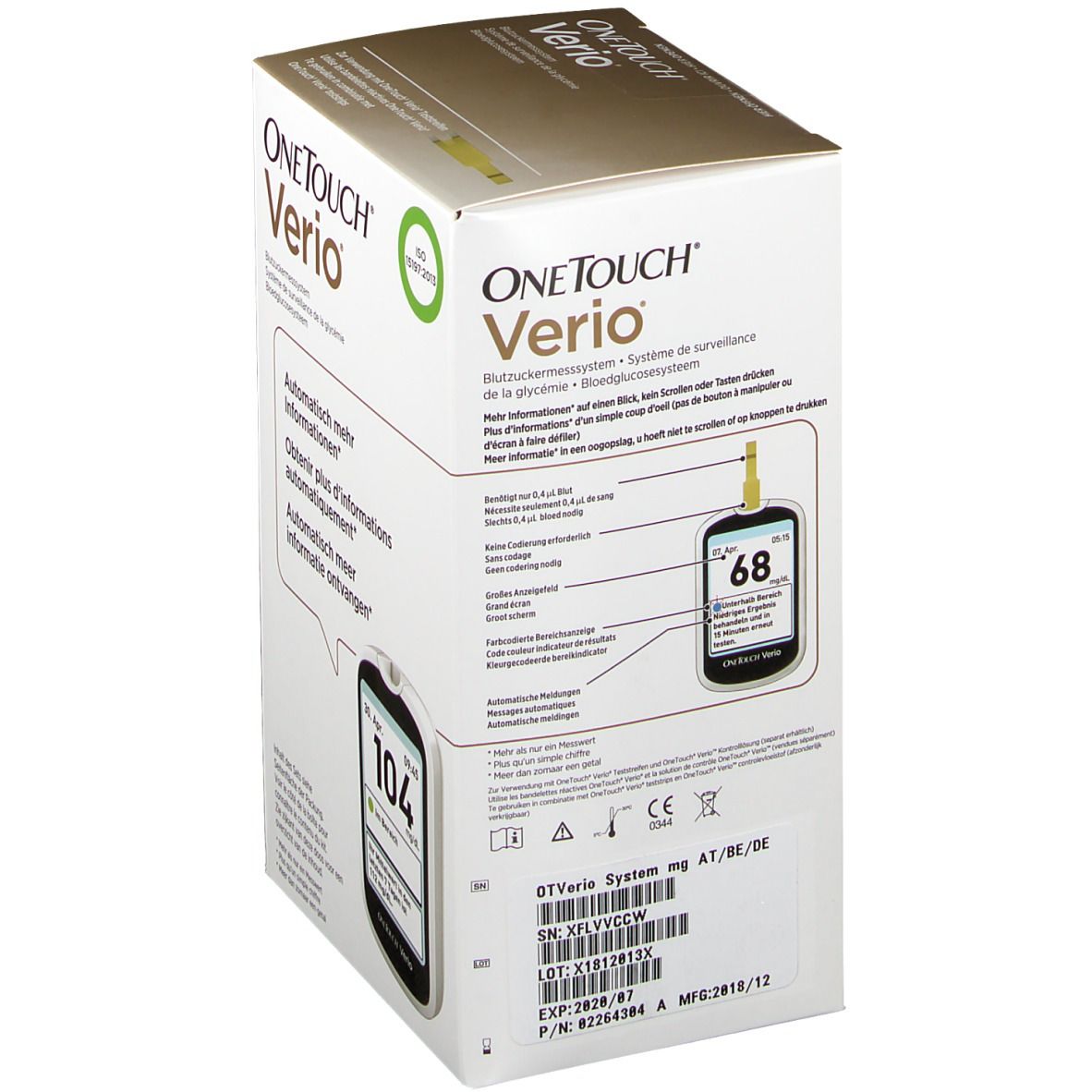 One Touch Verio Bloedglucosemeter  mg/dl