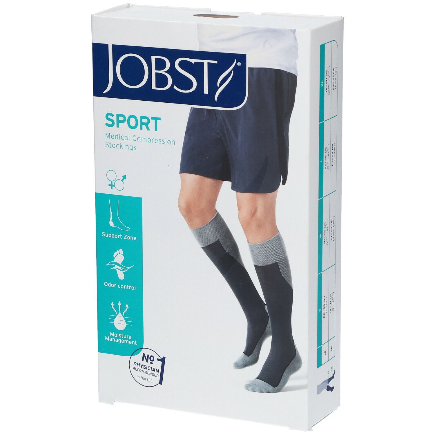 Jobst Sport 20-30 Ad White M 7529021