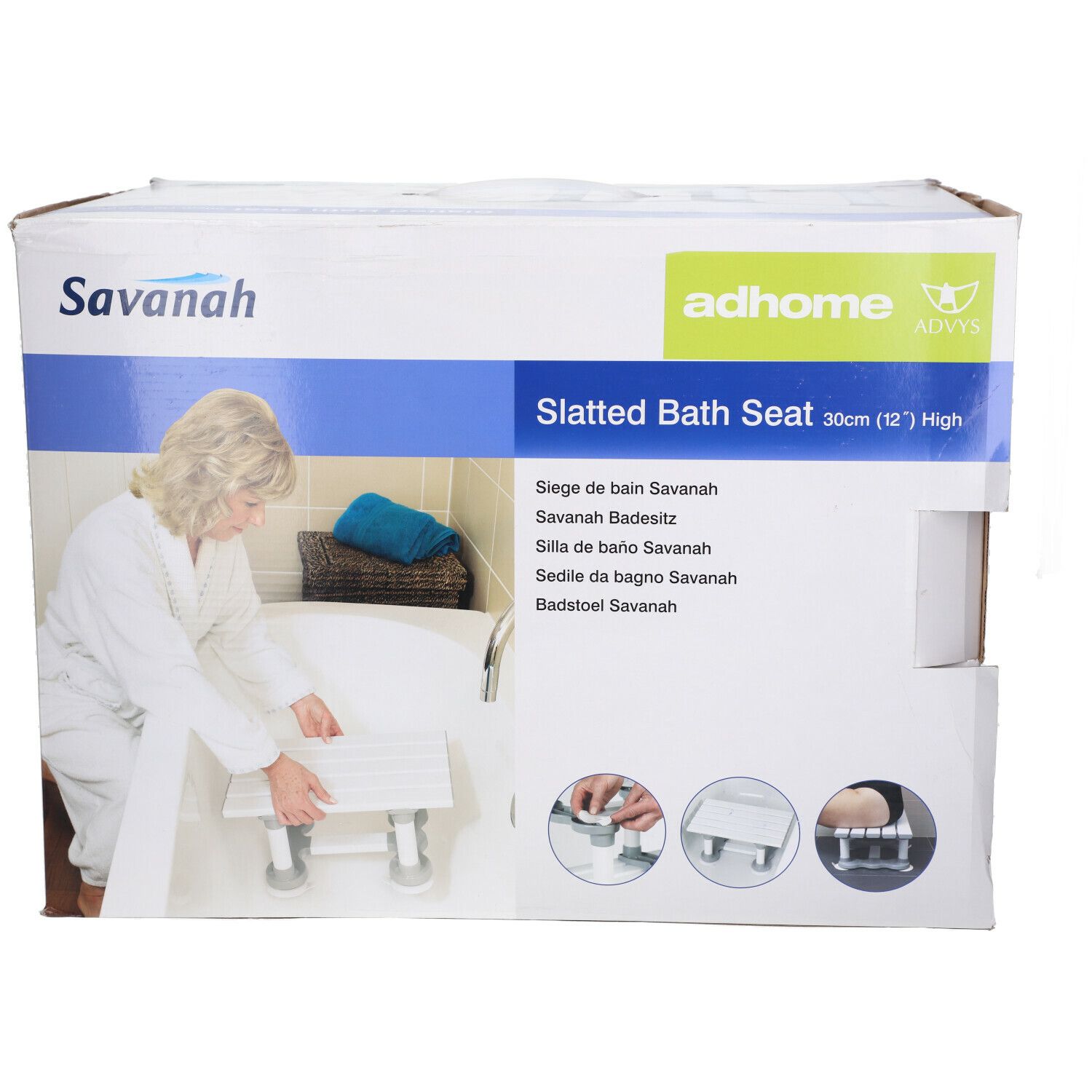 Savanah Siège de Baignoire avec Assise en Lattis 30cm AA1155C