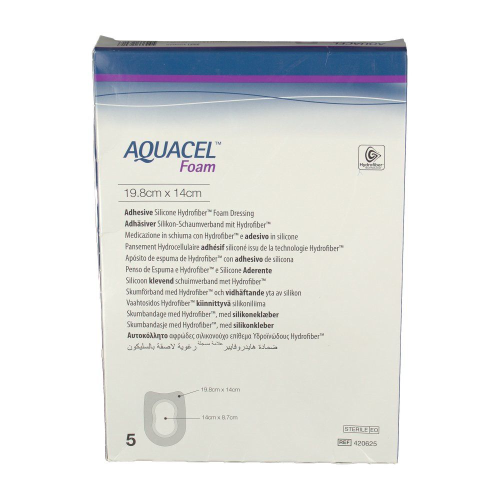 Aquacel Foam Adh Hiel 19,8x14cm² 420625