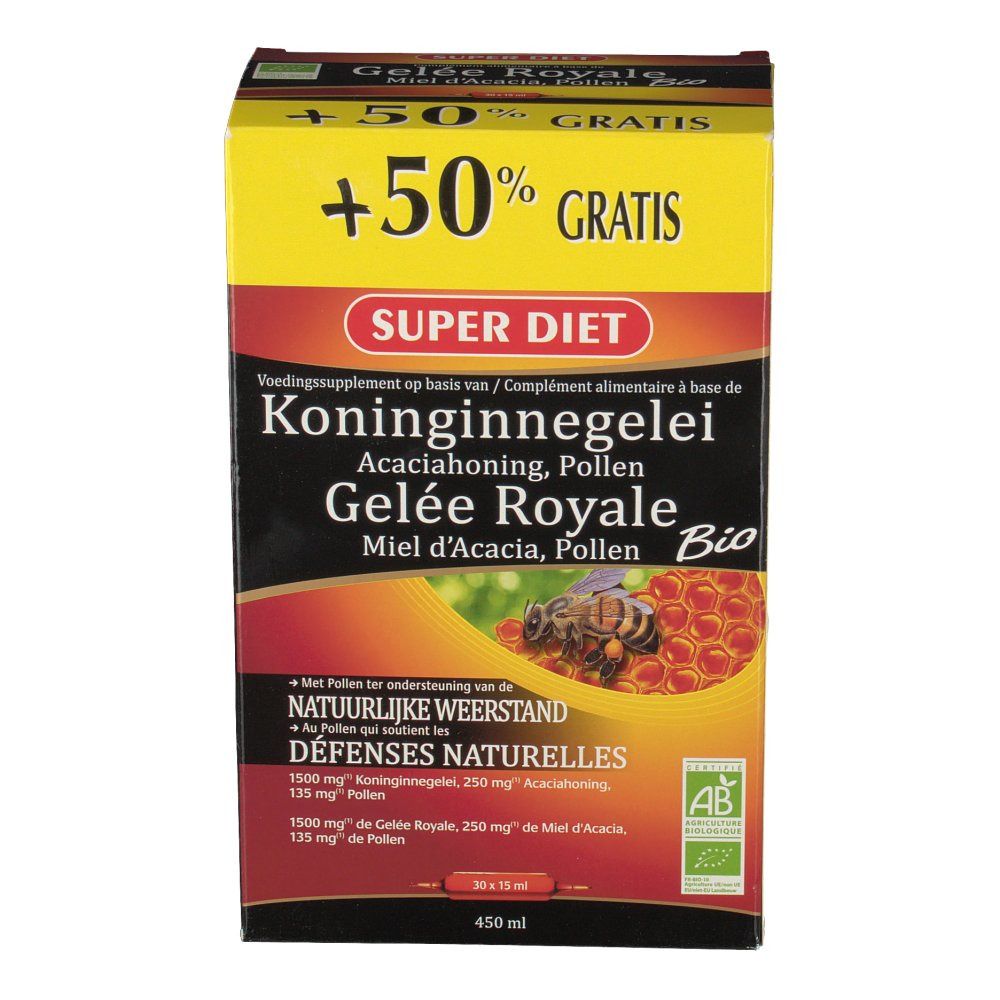 Super Diet Gelée Royale Miel Pollen Bio Prix Réduit