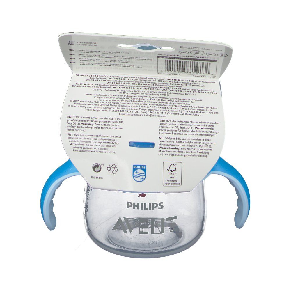 Avent Gobelet Anti-Fuite Pinguin Bleu +6m