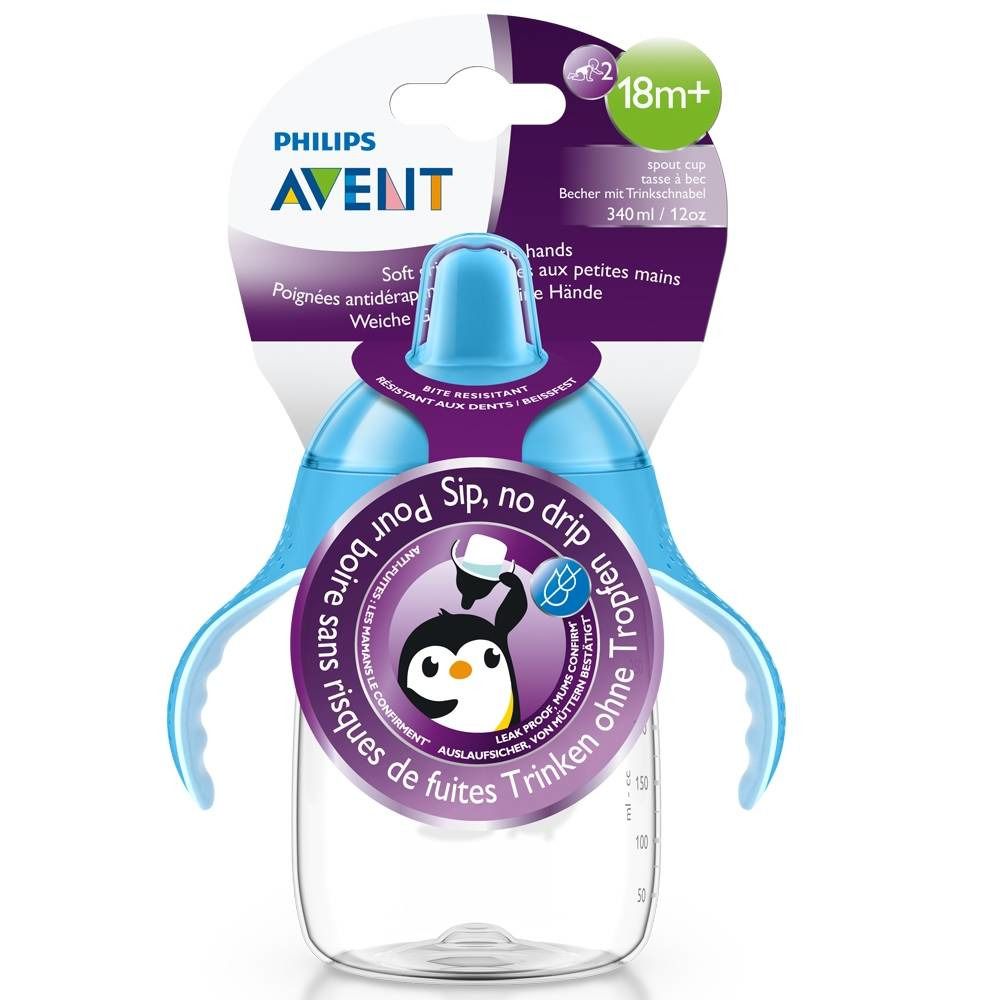 Avent Drinkbeker Anti-Lek Pinguin Blauw 18Maanden+ SCF755/05