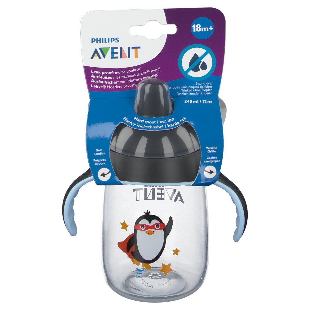 Avent Drinkbeker Anti-Lek Pinguin Zwart 18Maanden+ SCF755/03